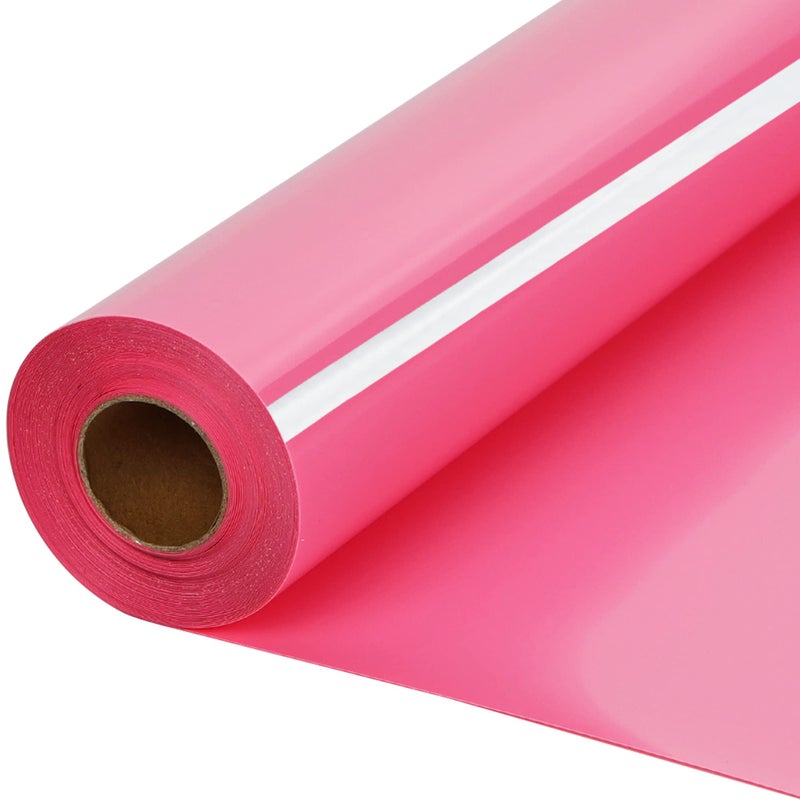 RENLITONG Pink HTV Iron on Vinyl 12Inch by 15ft Roll HTV Heat Transfer Vinyl for T-Shirt HTV Vinyl Rolls for All Cutter Machine - Easy to Cut & Weed for Heat Vinyl Design - Image 1